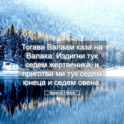 Picture 05 - Числа 23:1 BULG - Тогава Валаам каза на - Bible Verse Picture