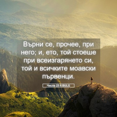 Picture 05 - Числа 23:6 BULG - Върни се, прочее, при него; - Bible Verse Picture