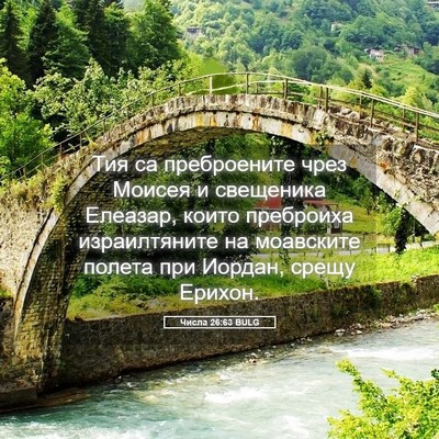 Picture 05 - Числа 26:63 BULG - Тия са преброените чрез - Bible Verse Picture