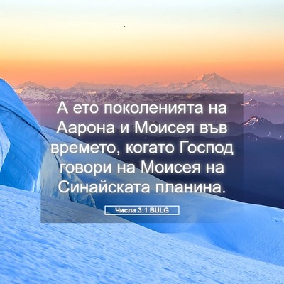 Picture 05 - Числа 3:1 BULG - А ето поколенията на - Bible Verse Picture