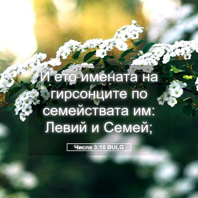 Picture 05 - Числа 3:18 BULG - И ето имената на - Bible Verse Picture