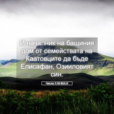Picture 05 - Числа 3:30 BULG - И началник на бащиния дом - Bible Verse Picture