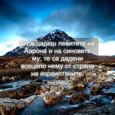 Picture 05 - Числа 3:9 BULG - И да дадеш левитете на - Bible Verse Picture
