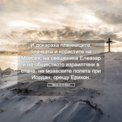 Picture 05 - Числа 31:12 BULG - И докараха пленниците, - Bible Verse Picture