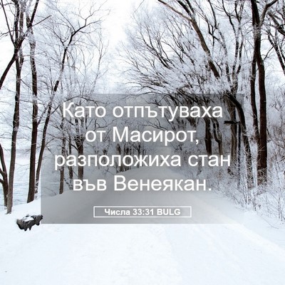 Picture 05 - Числа 33:31 BULG - Като отпътуваха от - Bible Verse Picture