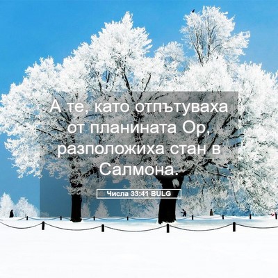 Picture 05 - Числа 33:41 BULG - А те, като отпътуваха от - Bible Verse Picture