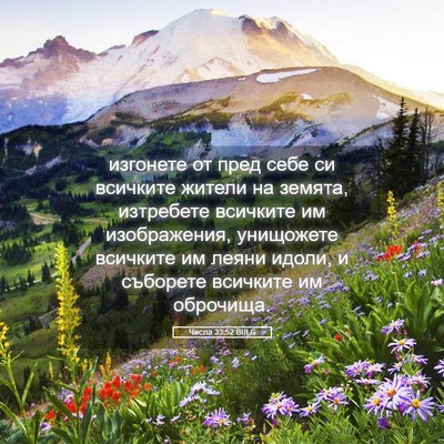 Picture 05 - Числа 33:52 BULG - изгонете от пред себе си - Bible Verse Picture