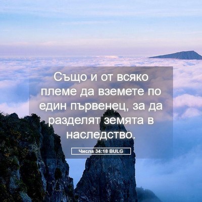 Picture 05 - Числа 34:18 BULG - Също и от всяко племе да - Bible Verse Picture