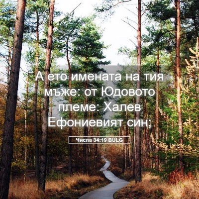 Picture 05 - Числа 34:19 BULG - А ето имената на тия мъже: - Bible Verse Picture