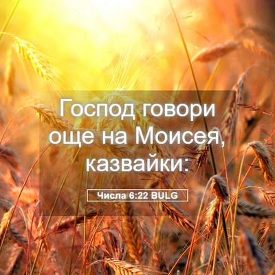 Picture 05 - Числа 6:22 BULG - Господ говори още на - Bible Verse Picture