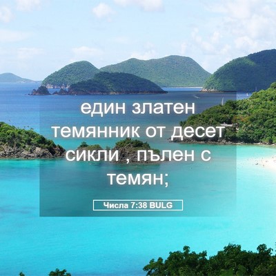 Picture 05 - Числа 7:38 BULG - един златен темянник от - Bible Verse Picture