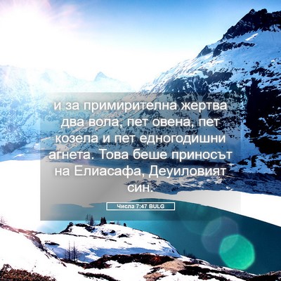 Picture 05 - Числа 7:47 BULG - и за примирителна жертва - Bible Verse Picture