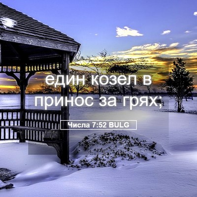 Picture 05 - Числа 7:52 BULG - един козел в принос за - Bible Verse Picture