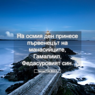 Picture 05 - Числа 7:54 BULG - На осмия ден принесе - Bible Verse Picture