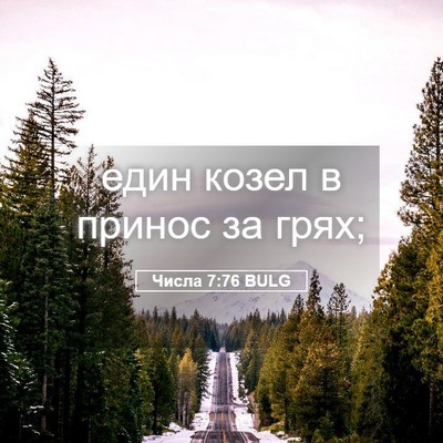 Picture 05 - Числа 7:76 BULG - един козел в принос за - Bible Verse Picture