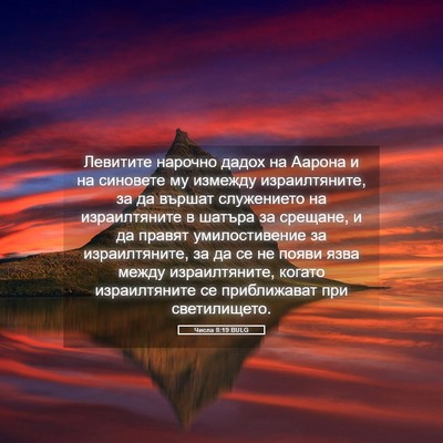 Picture 05 - Числа 8:19 BULG - Левитите нарочно дадох на - Bible Verse Picture