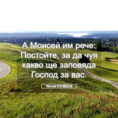 Picture 05 - Числа 9:8 BULG - А Моисей им рече: Постойте, - Bible Verse Picture