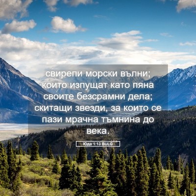 Picture 05 - Юда 1:13 BULG - свирепи морски вълни; - Bible Verse Picture
