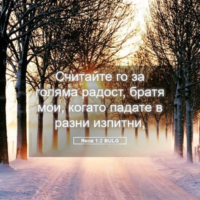 Picture 05 - Яков 1:2 BULG - Считайте го за голяма - Bible Verse Picture