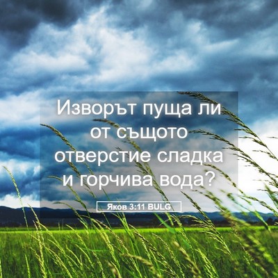 Picture 05 - Яков 3:11 BULG - Изворът пуща ли от същото - Bible Verse Picture