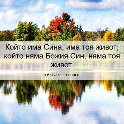 Picture 06 - 1 Йоаново 5:12 BULG - Който има Сина, има тоя - Bible Verse Picture