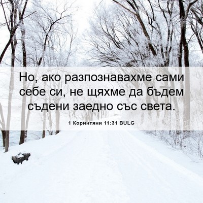 Picture 06 - 1 Коринтяни 11:31 BULG - Но, ако разпознавахме сами - Bible Verse Picture