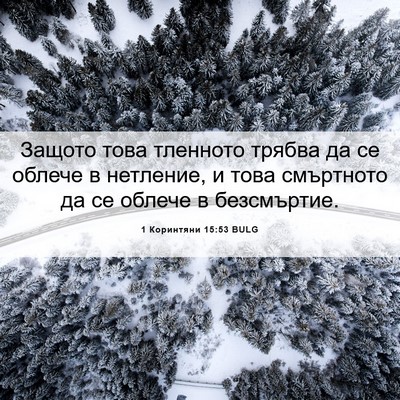 Picture 06 - 1 Коринтяни 15:53 BULG - Защото това тленното - Bible Verse Picture