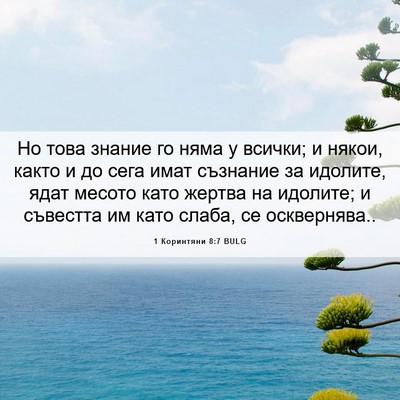 Picture 06 - 1 Коринтяни 8:7 BULG - Но това знание го няма у - Bible Verse Picture
