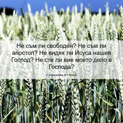 Picture 06 - 1 Коринтяни 9:1 BULG - Не съм ли свободен? Не съм - Bible Verse Picture