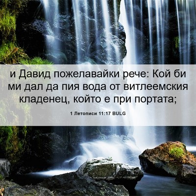 Picture 06 - 1 Летописи 11:17 BULG - и Давид пожелавайки рече: - Bible Verse Picture