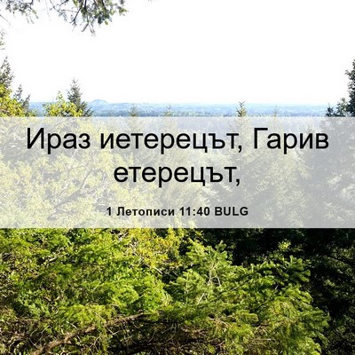 Picture 06 - 1 Летописи 11:40 BULG - Ираз иетерецът, Гарив - Bible Verse Picture