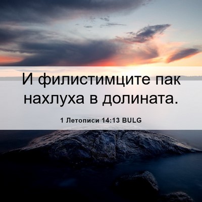 Picture 06 - 1 Летописи 14:13 BULG - И филистимците пак нахлуха - Bible Verse Picture