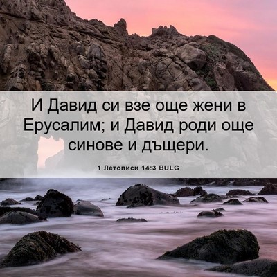Picture 06 - 1 Летописи 14:3 BULG - И Давид си взе още жени в - Bible Verse Picture