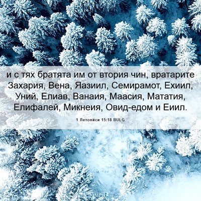 Picture 06 - 1 Летописи 15:18 BULG - и с тях братята им от - Bible Verse Picture