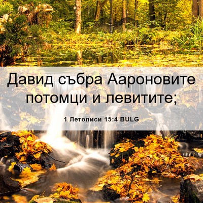 Picture 06 - 1 Летописи 15:4 BULG - Давид събра Аароновите - Bible Verse Picture