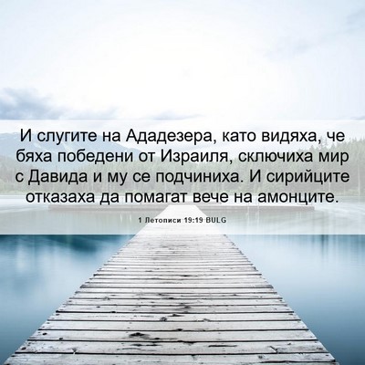 Picture 06 - 1 Летописи 19:19 BULG - И слугите на Ададезера, - Bible Verse Picture