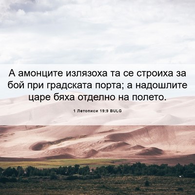Picture 06 - 1 Летописи 19:9 BULG - А амонците излязоха та се - Bible Verse Picture