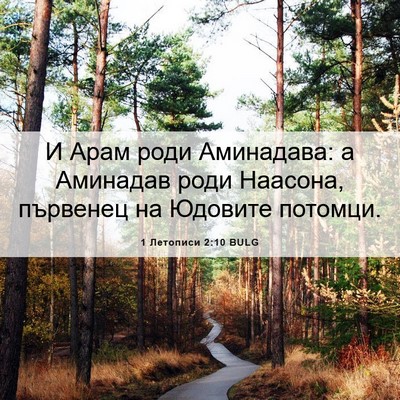 Picture 06 - 1 Летописи 2:10 BULG - И Арам роди Аминадава: а - Bible Verse Picture