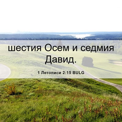 Picture 06 - 1 Летописи 2:15 BULG - шестия Осем и седмия - Bible Verse Picture