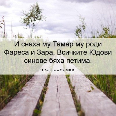 Picture 06 - 1 Летописи 2:4 BULG - И снаха му Тамар му роди - Bible Verse Picture