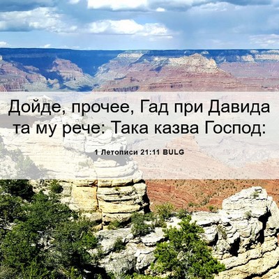 Picture 06 - 1 Летописи 21:11 BULG - Дойде, прочее, Гад при - Bible Verse Picture