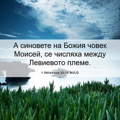 Picture 06 - 1 Летописи 23:14 BULG - А синовете на Божия човек - Bible Verse Picture