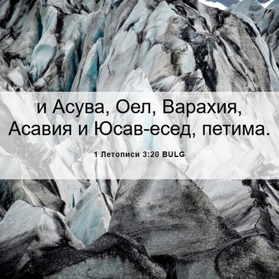 Picture 06 - 1 Летописи 3:20 BULG - и Асува, Оел, Варахия, - Bible Verse Picture