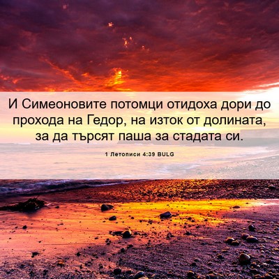 Picture 06 - 1 Летописи 4:39 BULG - И Симеоновите потомци - Bible Verse Picture