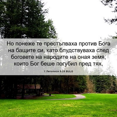 Picture 06 - 1 Летописи 5:25 BULG - Но понеже те престъпваха - Bible Verse Picture