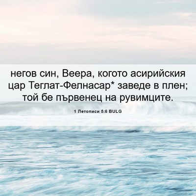 Picture 06 - 1 Летописи 5:6 BULG - негов син, Веера, когото - Bible Verse Picture