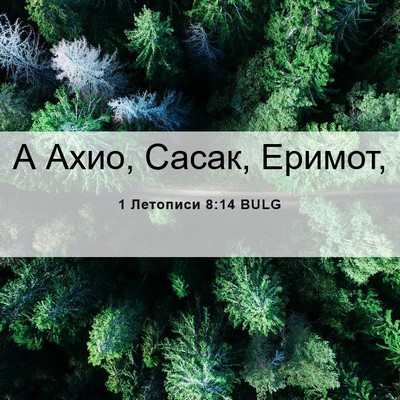 Picture 06 - 1 Летописи 8:14 BULG - А Ахио, Сасак, - Bible Verse Picture