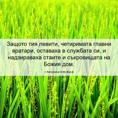 Picture 06 - 1 Летописи 9:26 BULG - Защото тия левити, - Bible Verse Picture