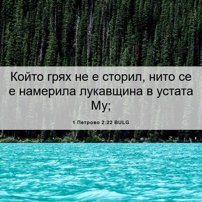 Picture 06 - 1 Петрово 2:22 BULG - Който грях не е сторил, - Bible Verse Picture