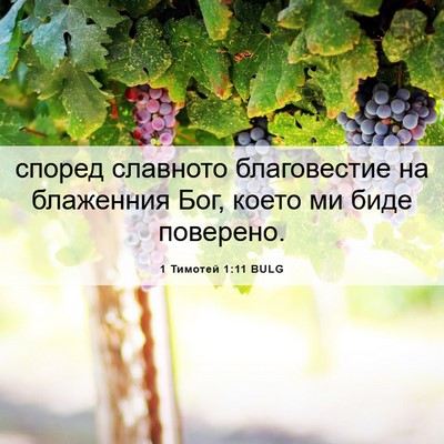 Picture 06 - 1 Тимотей 1:11 BULG - според славното - Bible Verse Picture